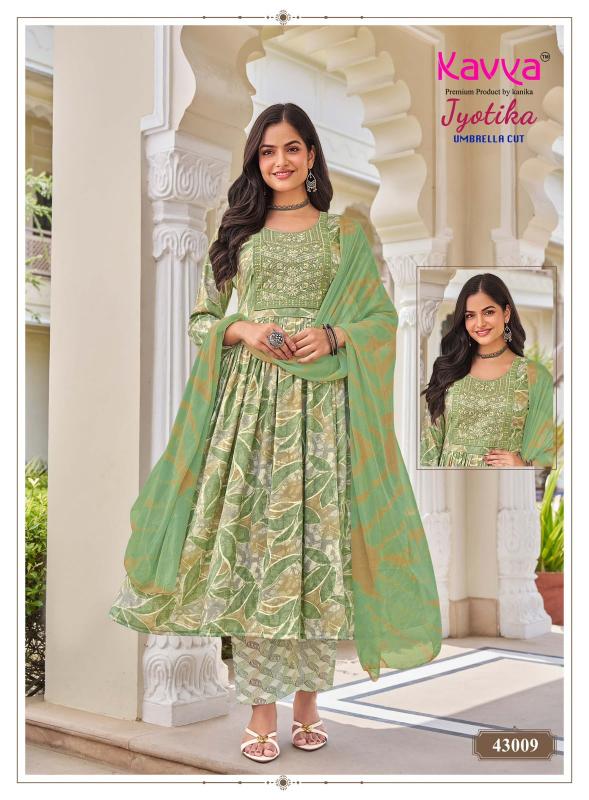 Kavya jyotika vol 43 umbrella cut kurti pant set wholesale flipkart